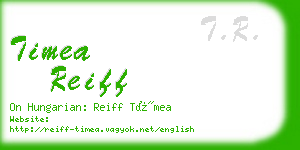 timea reiff business card